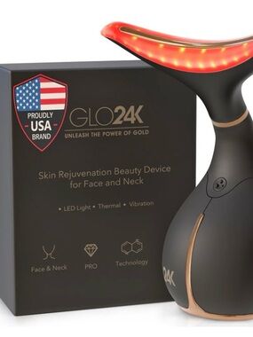 GLO24K Skin Rejuvenation Beauty Device for the Face and Neck NIB